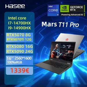 2025 New T12 Pro Intel Core I7-14700Hx/I9-14900Hx Rtx 5070/5070Ti/5080 5090 Gaming Laptop Windows11 Ddr5 Ram Pcie4.0 Ssd Pc