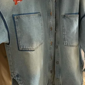 Extra Large 300 Pou Retro Design High-End Casual Loose Denim Jaet Women Ele Spring Autumn Jaet Sli Button Detail