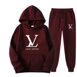 Autumn and winter new men's and women's hooded sweatshirts and pants 2-piece outdoor fashion jogging men's casual sportswear set