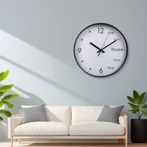 12 inch silent wall clock Arabic numerals round clock bedroom wall clock