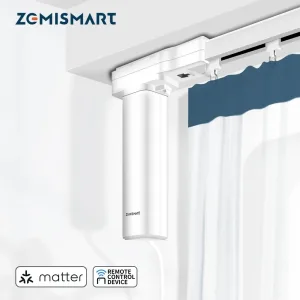 Zemismart Matter Over Thread Smart Motorized Curtain with Splicing Track Beltless Design Homekit SmartThings Google Home Control