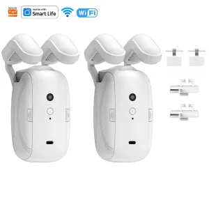 New 3 in 1 Smart Wi-Fi Curtain Robot No Installation Required App Control with Timer And Light Sensor Compatible with Roman Rod